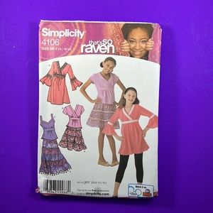 Simplicity 4106 That’s So Raven Disney Girls Plus Size BB 8 1/2 - 16 1/2 Pattern